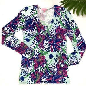 LILLY PULITZER ADELAIDE PRINTED ANNETTE SWEATER XS